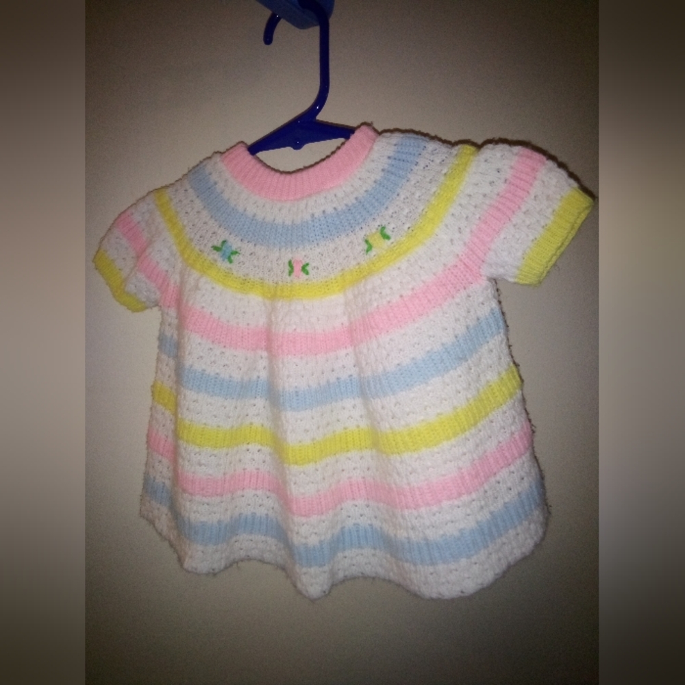 Vintage Soft Spun Baby Girl Dress Size 9 Mos.
